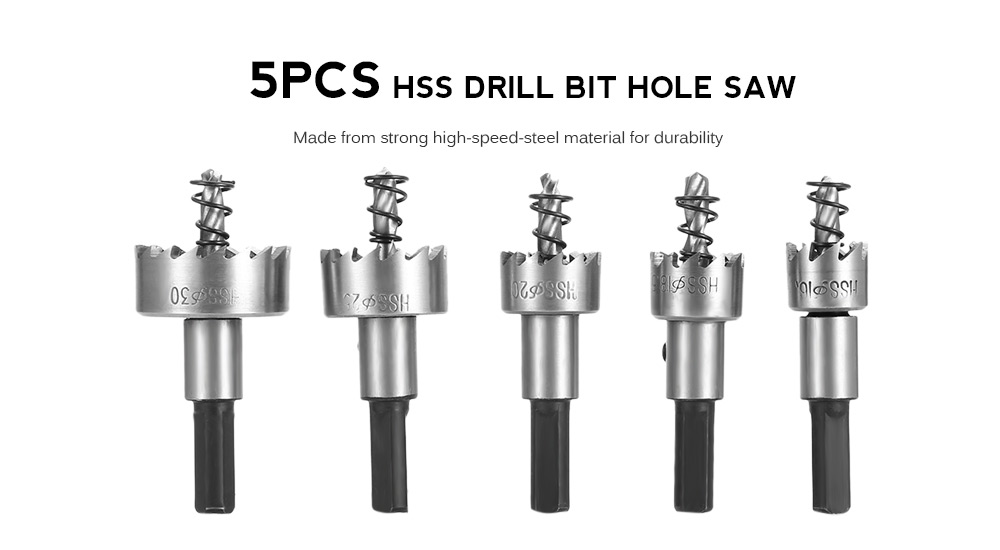 5pcs HSS Drill Bit Hole Saw Tooth Cutter Metal Alloy Tool 5pcs HSS Drill Bit Hole Saw Tooth Cutter Metal Alloy Tool