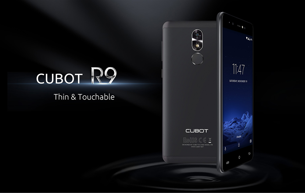CUBOT R9 3G Smartphone Android 7.0 5.0 inch IPS Screen MTK6580A Quad Core 1.3GHz 2GB RAM 16GB ROM 13.0MP Rear Camera Fingerprint Scanner