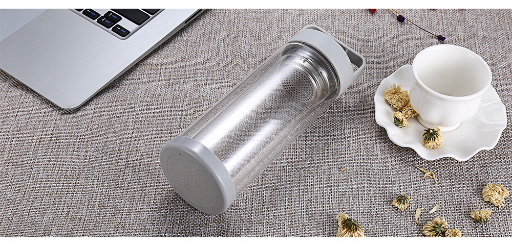 FINDNICE FNB - 0012A Double Layer Glass Water Bottle 280ML Tea Cup FINDNICE FNB - 0012A Double Layer Glass Water Bottle 280ML Tea Cup