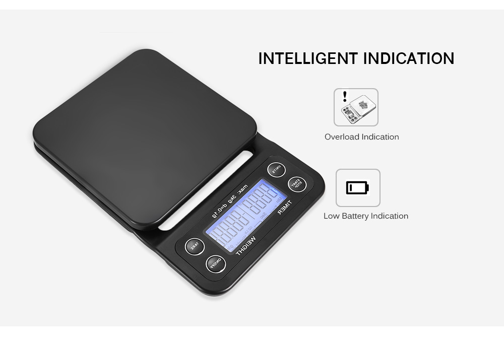 Digital Kitchen Food Coffee Weighing Scale + Timer with Back-lit LCD Display Digital Kitchen Food Coffee Weighing Scale + Timer with Back-lit LCD Display