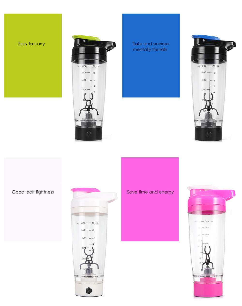 Portable Protein Shaker Bottle Automatic Mixing Cup Self Stirring Mug Portable Protein Shaker Bottle Automatic Mixing Cup Self Stirring Mug
