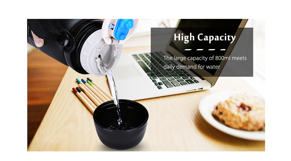 800ML Stainless Steel Vacuum Insulated Bottle Outdoor Sports Thermal Coffee / Water Kettle 800ML Stainless Steel Vacuum Insulated Bottle Outdoor Sports Thermal Coffee / Water Kettle