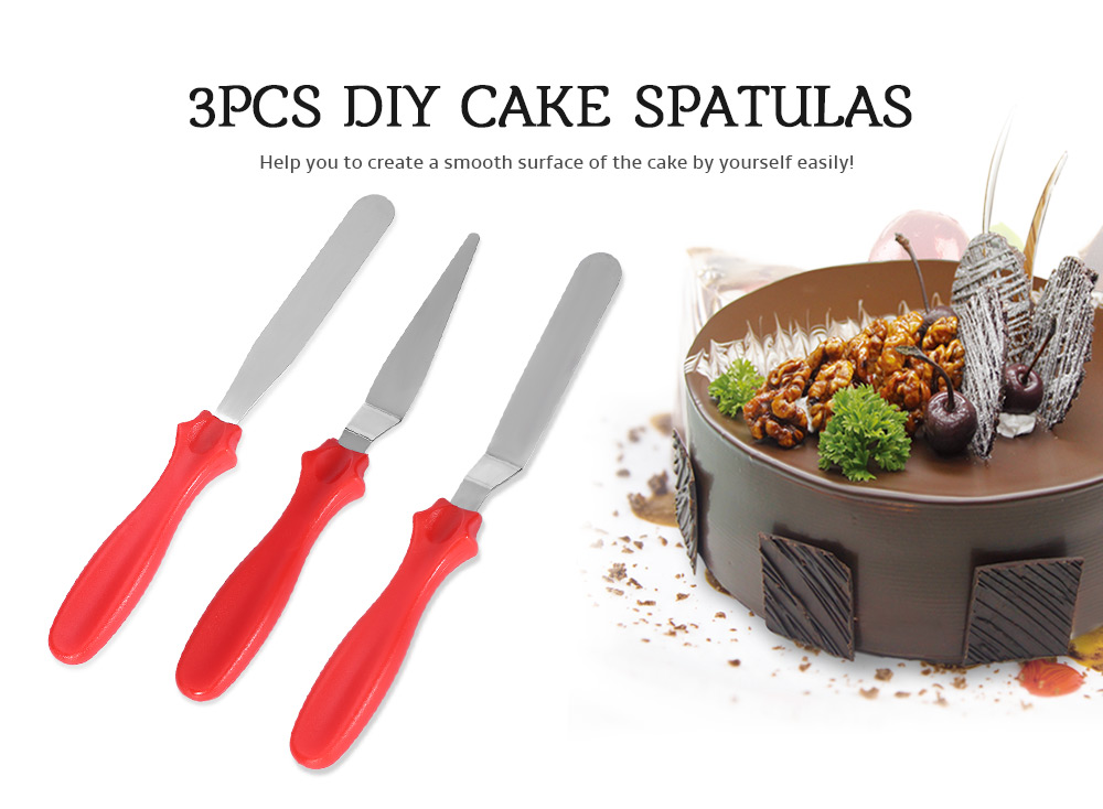 3PCS DIY Cake Spatulas Cream Icing Smoothers Baking Tools 3PCS DIY Cake Spatulas Cream Icing Smoothers Baking Tools