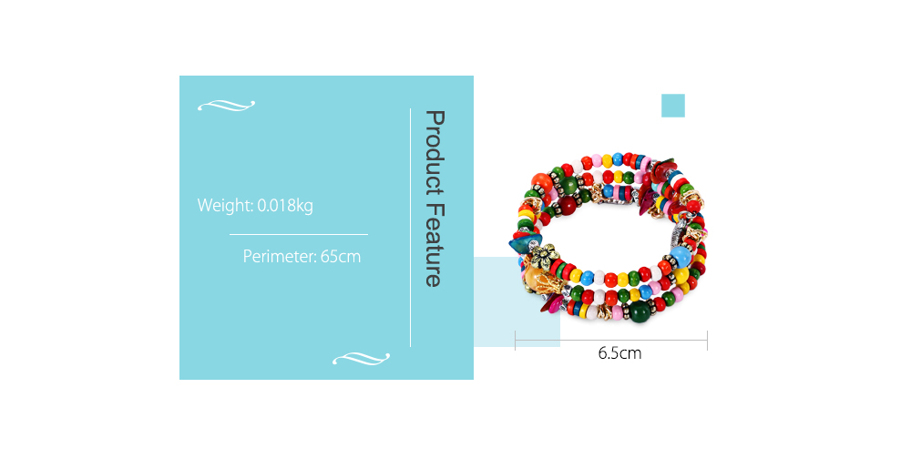 Trendy Bohemian Colorful Beads Women Wrap Bracelet Trendy Bohemian Colorful Beads Women Wrap Bracelet