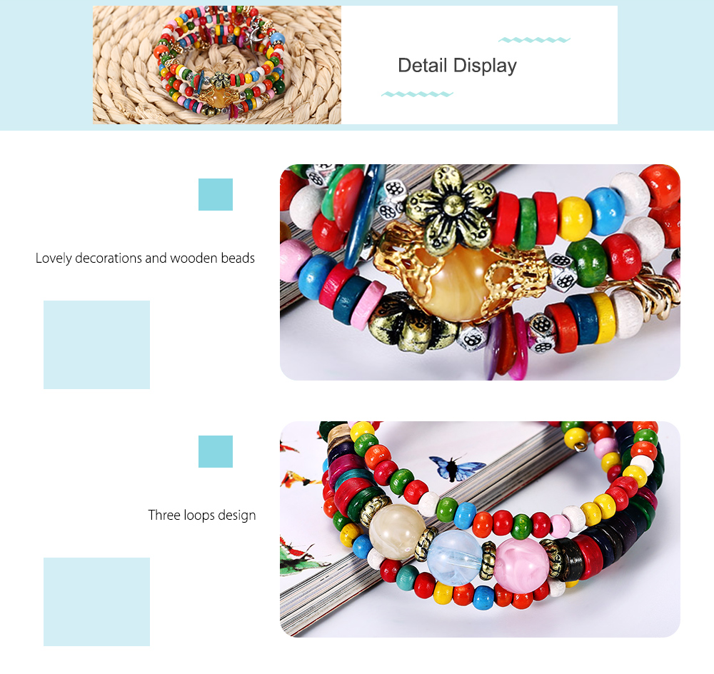 Trendy Bohemian Colorful Beads Women Wrap Bracelet Trendy Bohemian Colorful Beads Women Wrap Bracelet