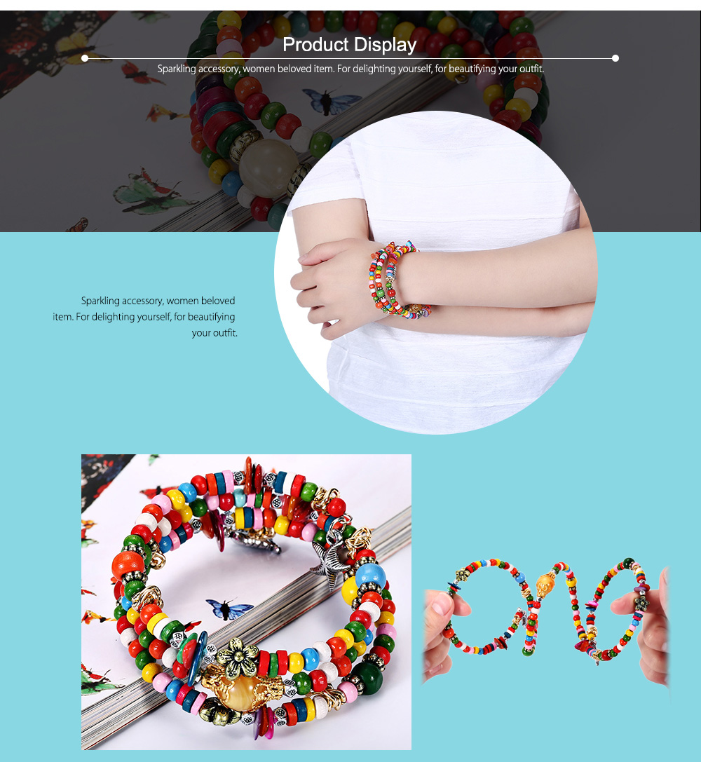Trendy Bohemian Colorful Beads Women Wrap Bracelet Trendy Bohemian Colorful Beads Women Wrap Bracelet