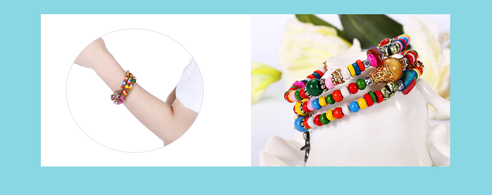 Trendy Bohemian Colorful Beads Women Wrap Bracelet Trendy Bohemian Colorful Beads Women Wrap Bracelet