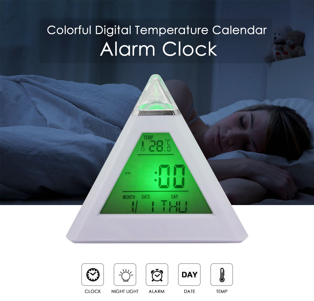 Colorful Digital Temperature Alarm Clock Colorful Digital Temperature Alarm Clock