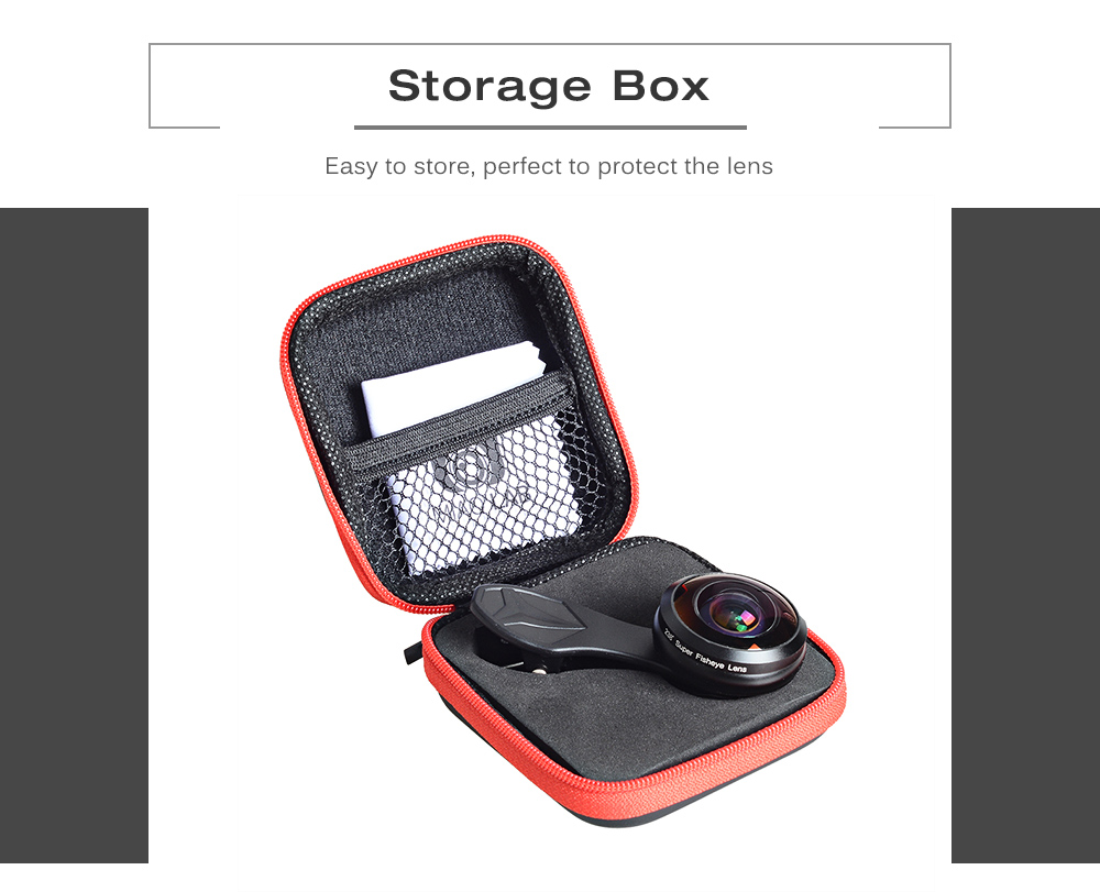 APEXEL APL - 238F 238 Degree Fisheye Lens External Mobile Phone Camera with Universal Clip APEXEL APL - 238F 238 Degree Fisheye Lens External Mobile Phone Camera with Universal Clip
