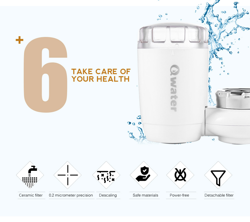Qwater JTP - DF - 07B Ceramic Filter Faucet Water Purifier Qwater JTP - DF - 07B Ceramic Filter Faucet Water Purifier