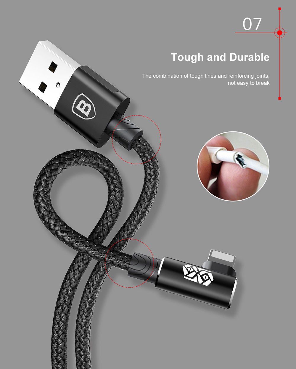 Baseus MVP Elbow Type 8 Pin Cable 2A Fast Charging Data Transmission Sync Cord 1M Baseus MVP Elbow Type 8 Pin Cable 2A Fast Charging Data Transmission Sync Cord 1M