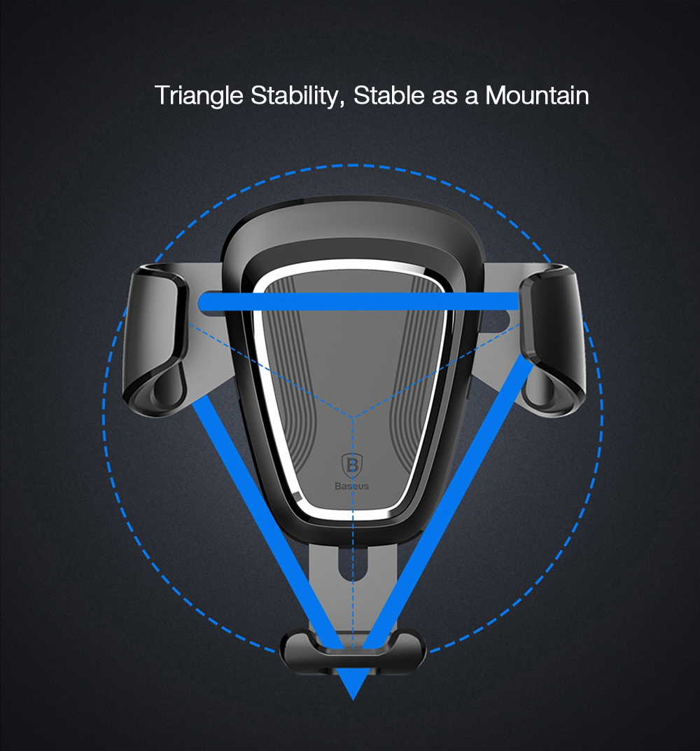Baseus Gravity Air Vent Car Mount 360 Degree Rotation Phone Holder Cradle
