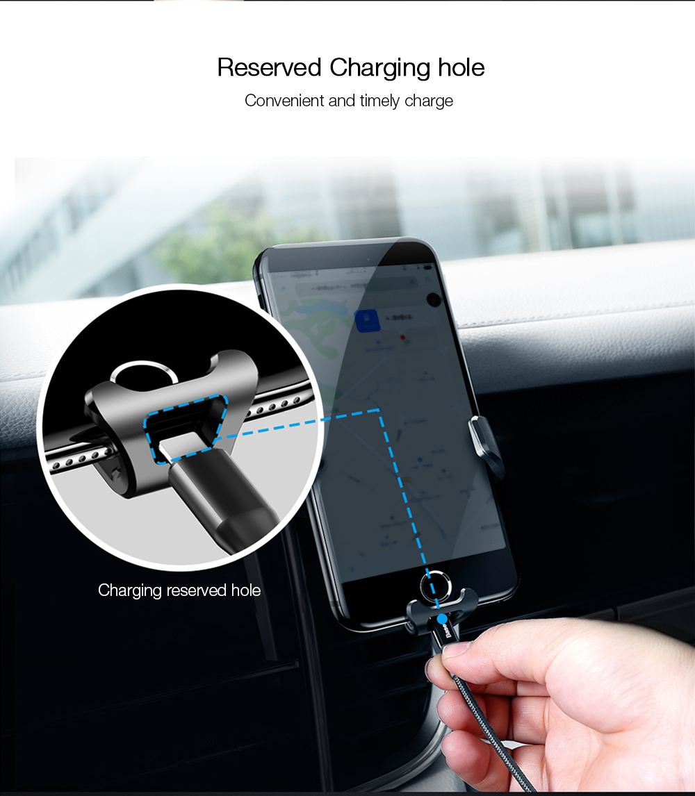 Baseus Gravity Air Vent Car Mount 360 Degree Rotation Phone Holder Cradle