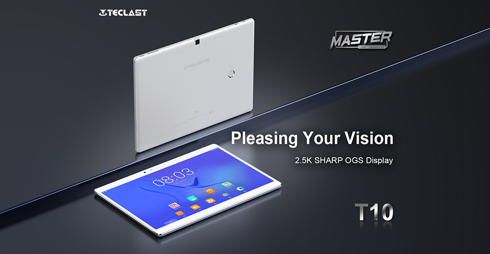 Teclast Master T10 10.1 inch Tablet PC Android 7.0 MTK8176 Hexa Core 1.7GHz 4GB RAM 64GB ROM Fingerprint Sensor Dual WiFi OTG Cameras Teclast Master T10 10.1 inch Tablet PC Android 7.0 MTK8176 Hexa Core 1.7GHz 4GB RAM 64GB ROM Fingerprint Sensor Dual WiFi OTG Cameras