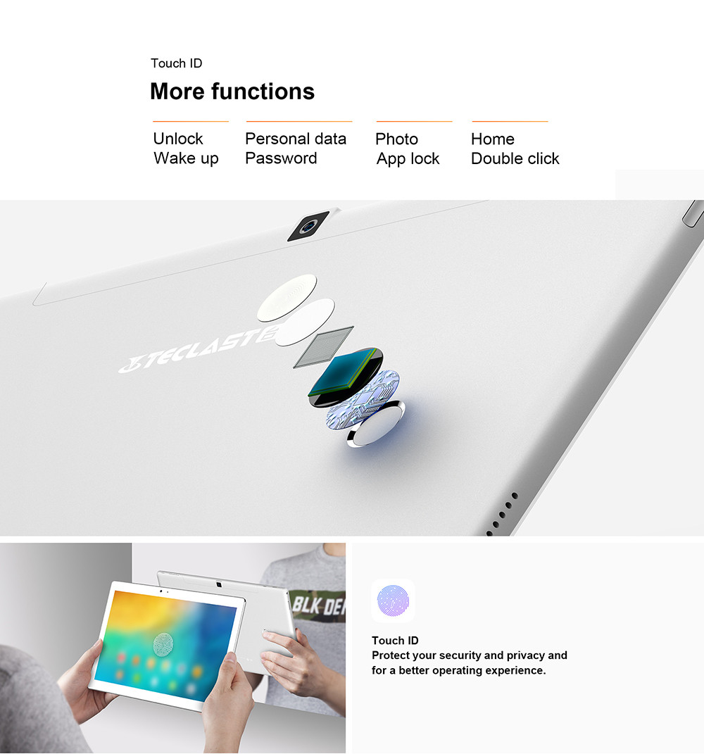 Teclast Master T10 10.1 inch Tablet PC Android 7.0 MTK8176 Hexa Core 1.7GHz 4GB RAM 64GB ROM Fingerprint Sensor Dual WiFi OTG Cameras