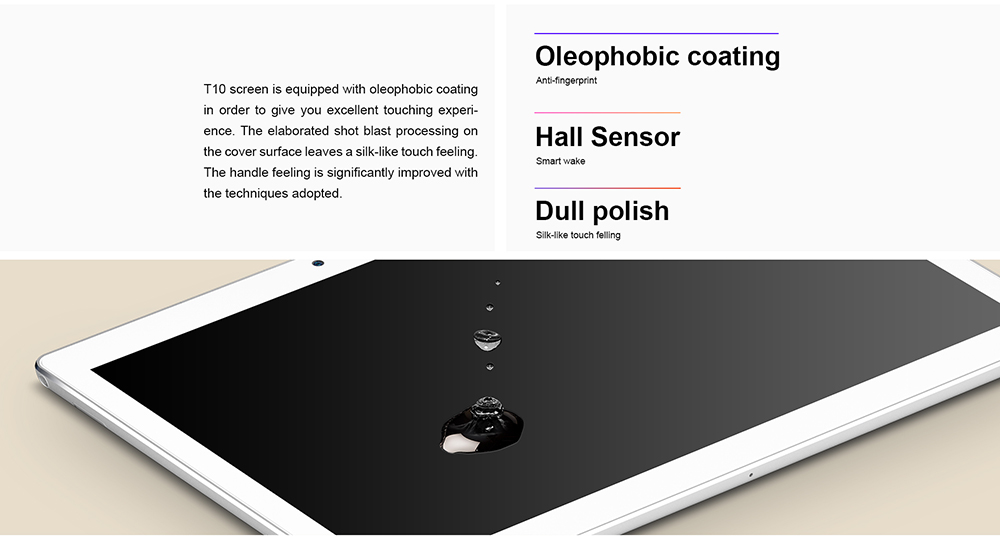 Teclast Master T10 10.1 inch Tablet PC Android 7.0 MTK8176 Hexa Core 1.7GHz 4GB RAM 64GB ROM Fingerprint Sensor Dual WiFi OTG Cameras
