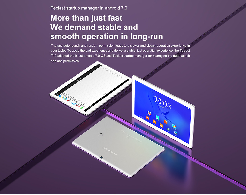 Teclast Master T10 10.1 inch Tablet PC Android 7.0 MTK8176 Hexa Core 1.7GHz 4GB RAM 64GB ROM Fingerprint Sensor Dual WiFi OTG Cameras