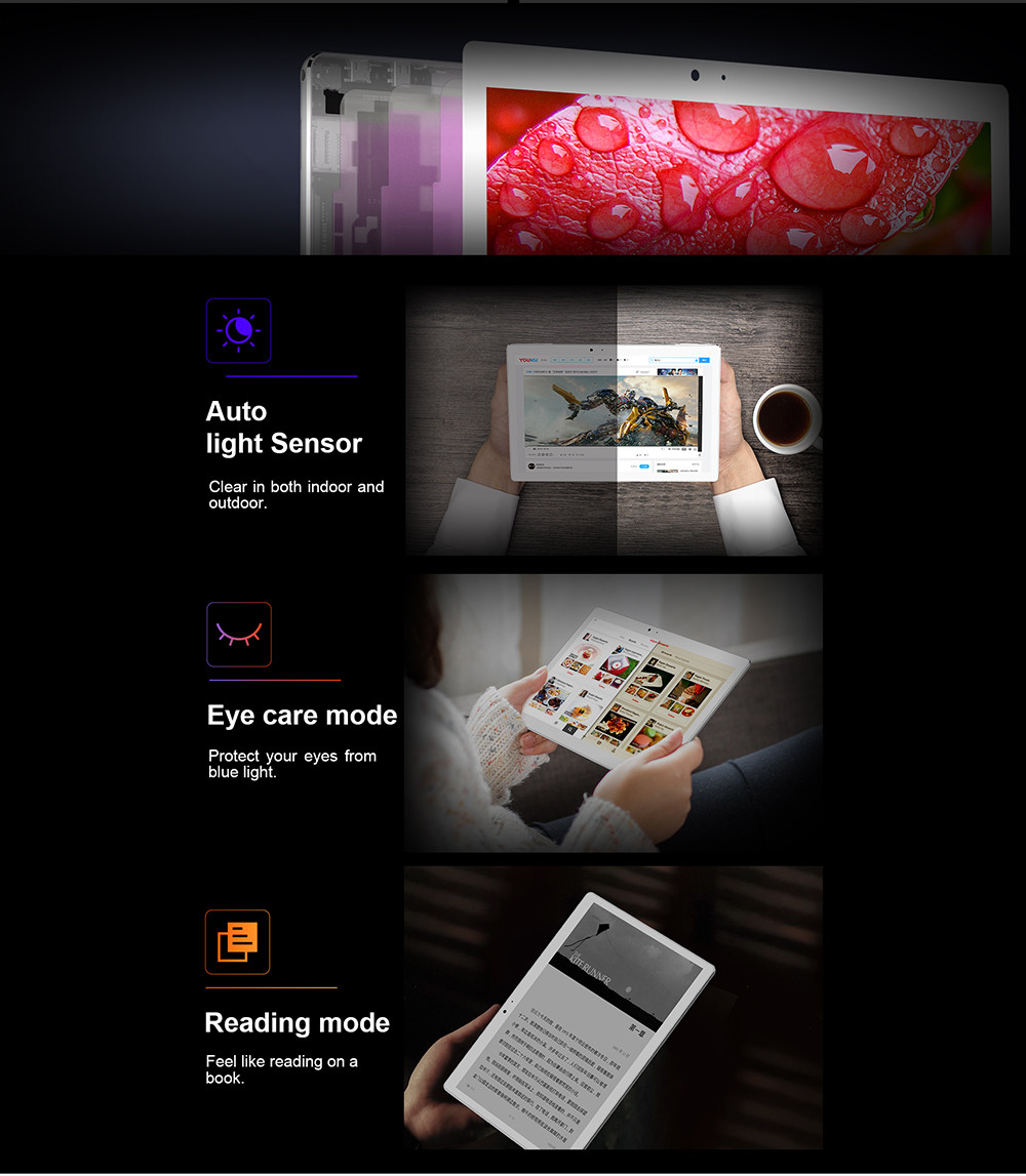Teclast Master T10 10.1 inch Tablet PC Android 7.0 MTK8176 Hexa Core 1.7GHz 4GB RAM 64GB ROM Fingerprint Sensor Dual WiFi OTG Cameras