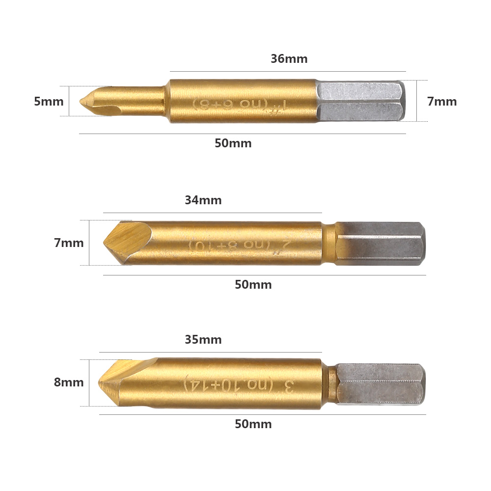 3pcs Broken Stud Bolt Nut Extractor Remover Removal Tool with Box 3pcs Broken Stud Bolt Nut Extractor Remover Removal Tool with Box