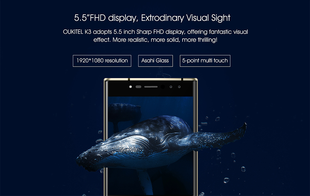 OUKITEL K3 4G Phablet 5.5 inch Android 7.0 MTK6750T Octa Core 1.5GHz 4GB RAM 64GB ROM 6000mAh Battery Four Cameras Fingerprint Scanner OUKITEL K3 4G Phablet 5.5 inch Android 7.0 MTK6750T Octa Core 1.5GHz 4GB RAM 64GB ROM 6000mAh Battery Four Cameras Fingerprint Scanner