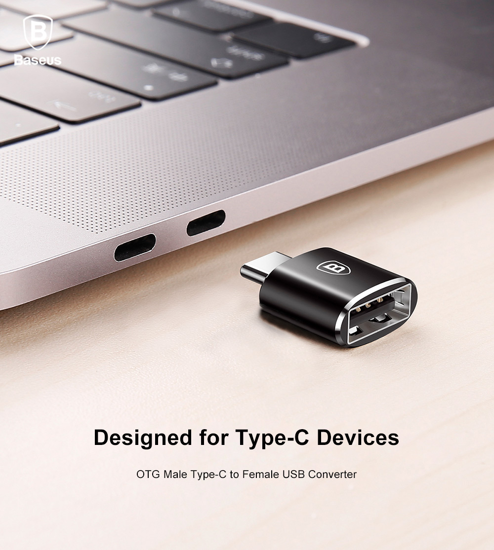 Baseus Mini OTG Male Type-C to Female USB Converter Charging Data Adapter Baseus Mini OTG Male Type-C to Female USB Converter Charging Data Adapter