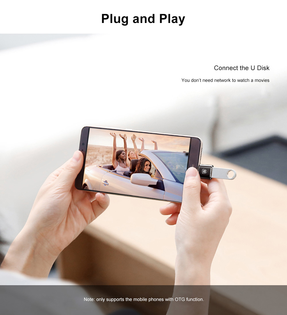 Baseus Mini OTG Male Type-C to Female USB Converter Charging Data Adapter Baseus Mini OTG Male Type-C to Female USB Converter Charging Data Adapter