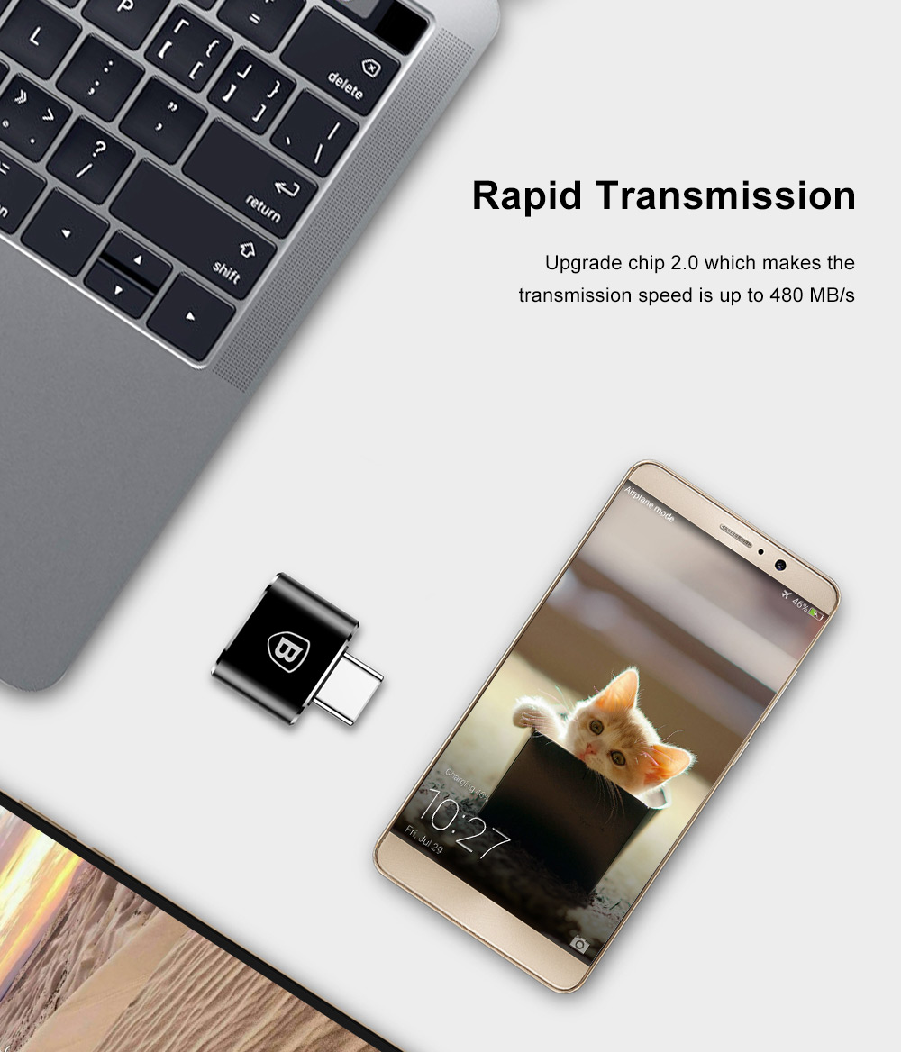 Baseus Mini OTG Male Type-C to Female USB Converter Charging Data Adapter Baseus Mini OTG Male Type-C to Female USB Converter Charging Data Adapter