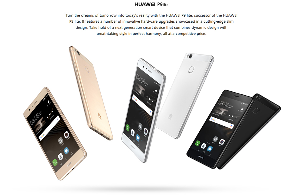 Huawei P9 Lite ( VNS - L31 ) 4G Smartphone 5.2 inch Android M Kirin 650 Octa Core 2.0GHz 3GB RAM 16GB ROM Fingerprint Scanner 13.0MP + 8.0MP Cameras Huawei P9 Lite ( VNS - L31 ) 4G Smartphone 5.2 inch Android M Kirin 650 Octa Core 2.0GHz 3GB RAM 16GB ROM Fingerprint Scanner 13.0MP + 8.0MP Cameras