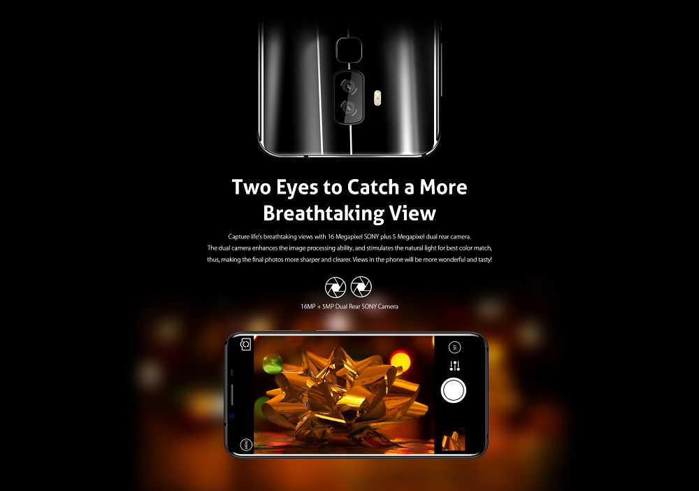 HOMTOM S8 4G Smartphone 5.7 inch MTK6750T Smart Gesture Finger Scanner 4GB RAM 64GB ROM 16.0MP + 5.0MP