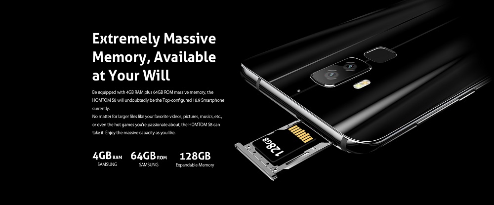 HOMTOM S8 4G Smartphone 5.7 inch MTK6750T Smart Gesture Finger Scanner 4GB RAM 64GB ROM 16.0MP + 5.0MP
