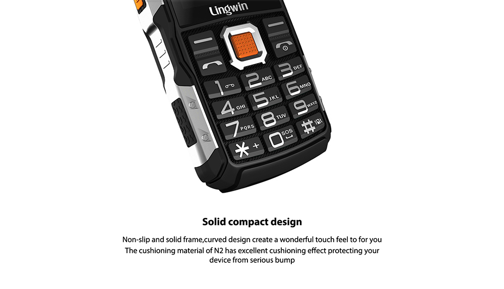 Lingwin N2 Quad Band Unlock Phone 2.4 inch Flashlight Power Bank Function Dustproof Lingwin N2 Quad Band Unlock Phone 2.4 inch Flashlight Power Bank Function Dustproof