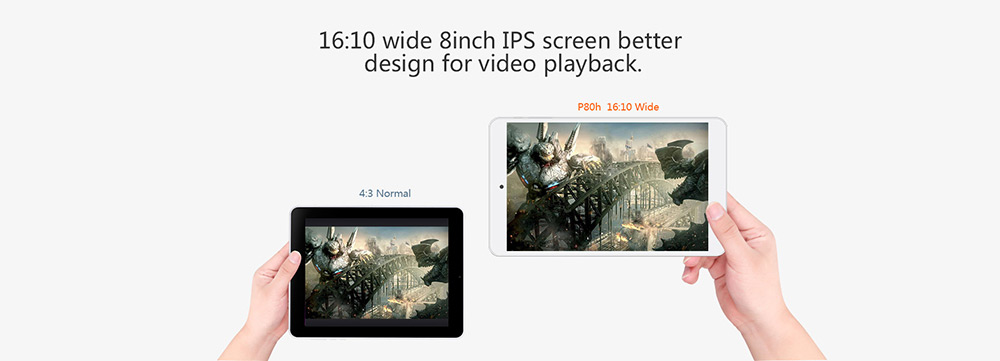 Teclast P80h 8 inch Android 5.1 Tablet PC MTK8163 64bit Quad Core 1.3GHz WXGA IPS Screen 1GB RAM+ 8GB ROM Dual WiFi GPS Bluetooth 4.0