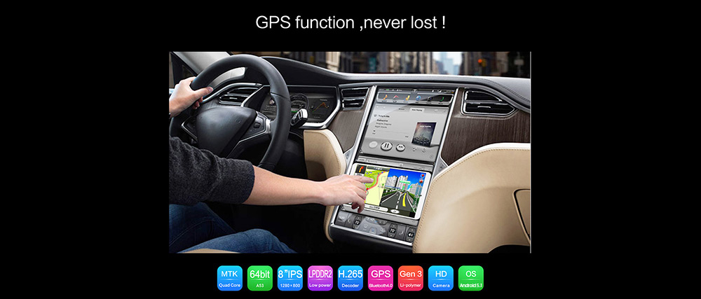 Teclast P80h 8 inch Android 5.1 Tablet PC MTK8163 64bit Quad Core 1.3GHz WXGA IPS Screen 1GB RAM+ 8GB ROM Dual WiFi GPS Bluetooth 4.0