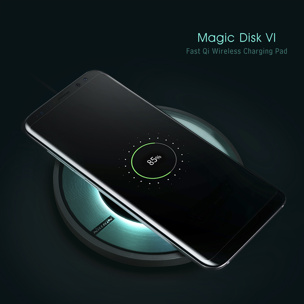 NILLKIN MC017 Magic Disk VI Qi Wireless Charging Pad Charger for Samsung Galaxy S8 Plus / S8 / S7 Edge / S7 / Note 5 and Qi-enabled Devices