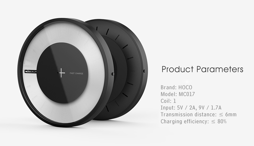 NILLKIN MC017 Magic Disk VI Qi Wireless Charging Pad Charger for Samsung Galaxy S8 Plus / S8 / S7 Edge / S7 / Note 5 and Qi-enabled Devices NILLKIN MC017 Magic Disk VI Qi Wireless Charging Pad Charger for Samsung Galaxy S8 Plus / S8 / S7 Edge / S7 / Note 5 and Qi-enabled Devices