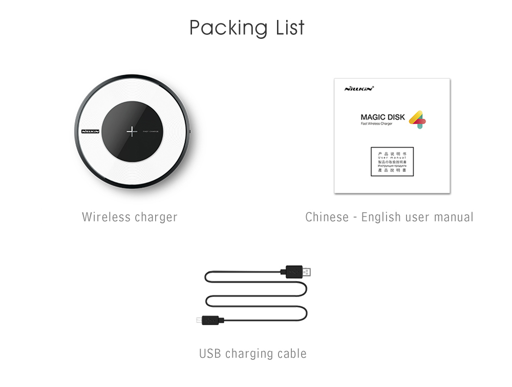 NILLKIN MC017 Magic Disk VI Qi Wireless Charging Pad Charger for Samsung Galaxy S8 Plus / S8 / S7 Edge / S7 / Note 5 and Qi-enabled Devices NILLKIN MC017 Magic Disk VI Qi Wireless Charging Pad Charger for Samsung Galaxy S8 Plus / S8 / S7 Edge / S7 / Note 5 and Qi-enabled Devices