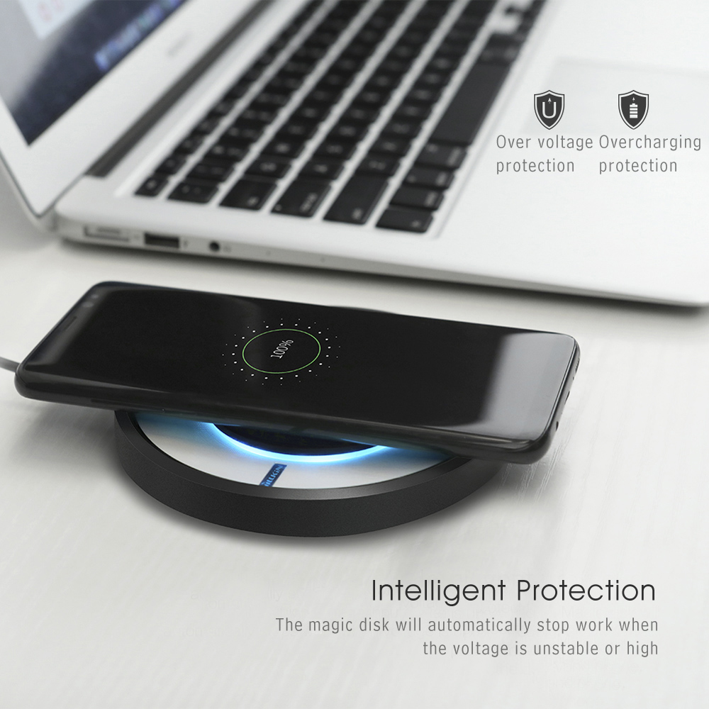 NILLKIN MC017 Magic Disk VI Qi Wireless Charging Pad Charger for Samsung Galaxy S8 Plus / S8 / S7 Edge / S7 / Note 5 and Qi-enabled Devices NILLKIN MC017 Magic Disk VI Qi Wireless Charging Pad Charger for Samsung Galaxy S8 Plus / S8 / S7 Edge / S7 / Note 5 and Qi-enabled Devices