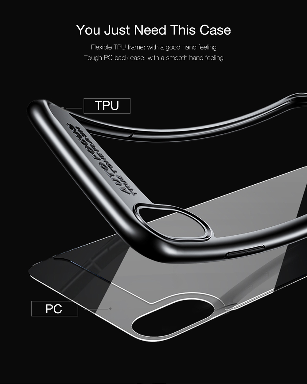 Baseus Suthin Case Protective Shell Back Cover Anti-scratch Skin for iPhone 8 Baseus Suthin Case Protective Shell Back Cover Anti-scratch Skin for iPhone 8