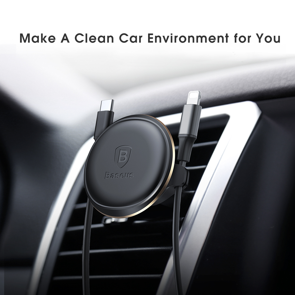 Baseus Air Vent Magnetic Suction Bracket Phone Holder 360 Degree Rotation Car Mount with Cable Clip Baseus Air Vent Magnetic Suction Bracket Phone Holder 360 Degree Rotation Car Mount with Cable Clip