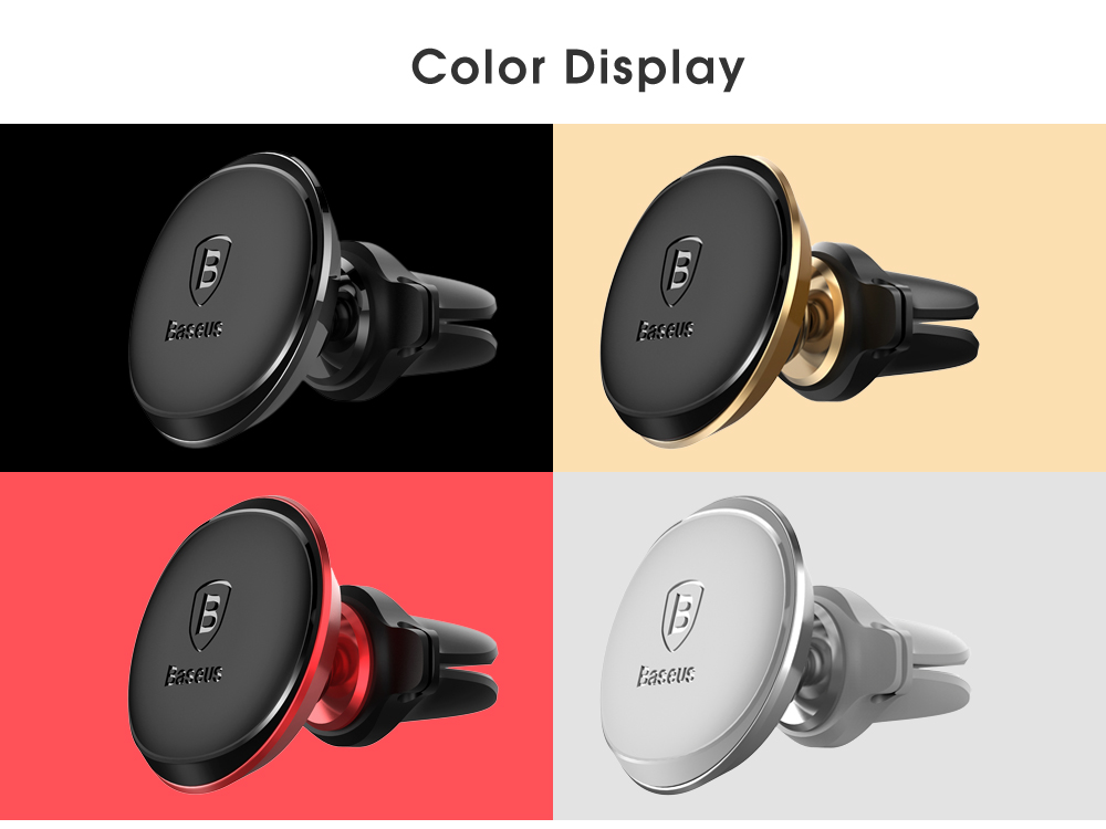 Baseus Air Vent Magnetic Suction Bracket Phone Holder 360 Degree Rotation Car Mount with Cable Clip Baseus Air Vent Magnetic Suction Bracket Phone Holder 360 Degree Rotation Car Mount with Cable Clip