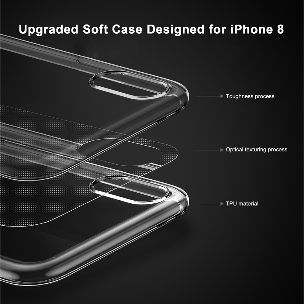 Baseus Simple Series Ultra Slim Clear TPU Case Back Cover for iPhone 8 Baseus Simple Series Ultra Slim Clear TPU Case Back Cover for iPhone 8