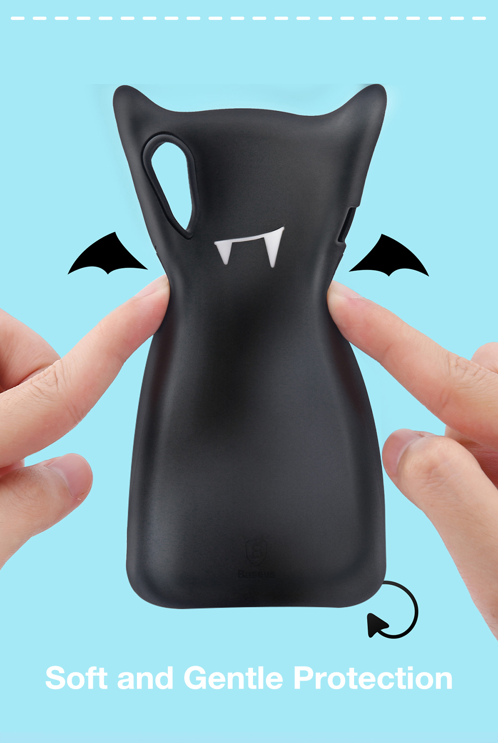 Baseus Devil Baby Case Soft Silicone Protective Back Cover for iPhone 8 Baseus Devil Baby Case Soft Silicone Protective Back Cover for iPhone 8