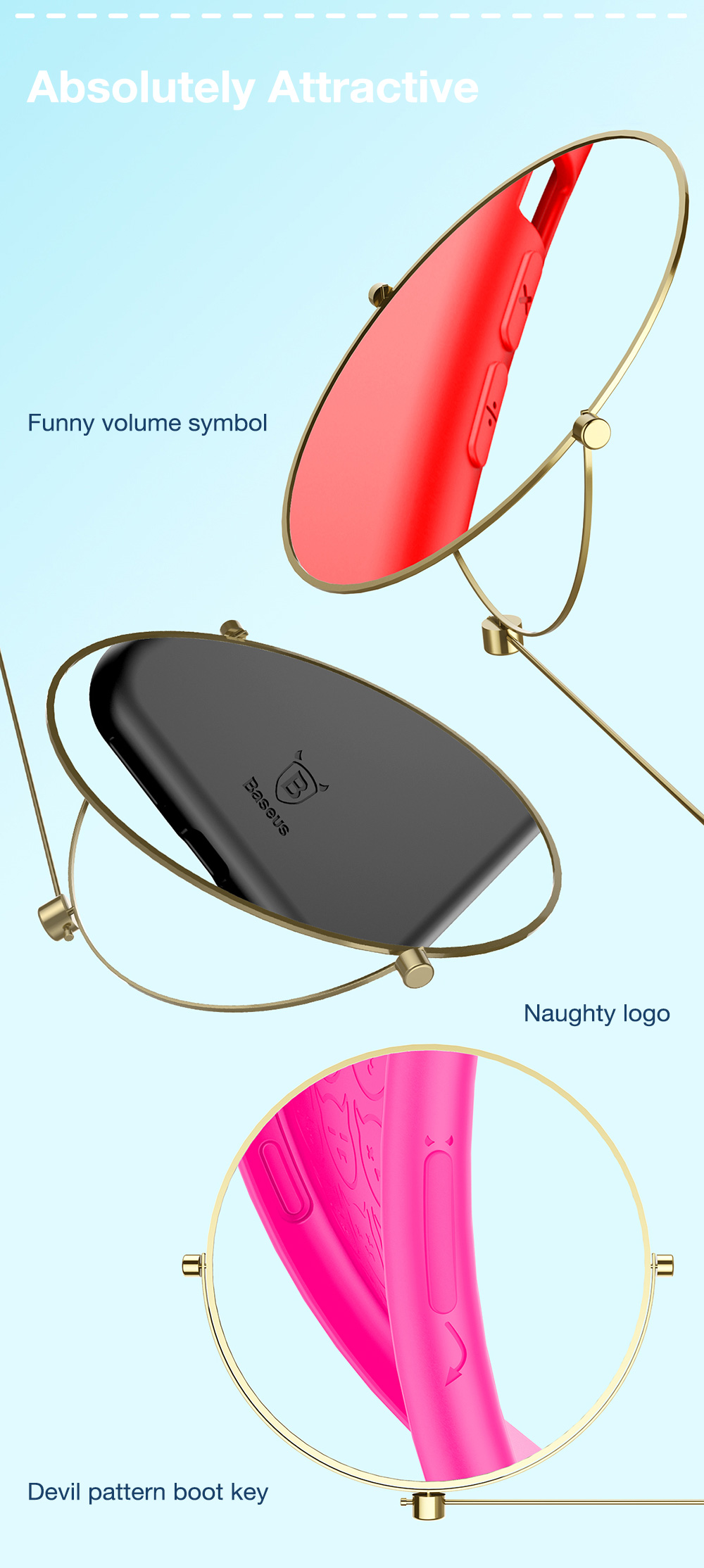 Baseus Devil Baby Case Soft Silicone Protective Back Cover for iPhone 8 Baseus Devil Baby Case Soft Silicone Protective Back Cover for iPhone 8