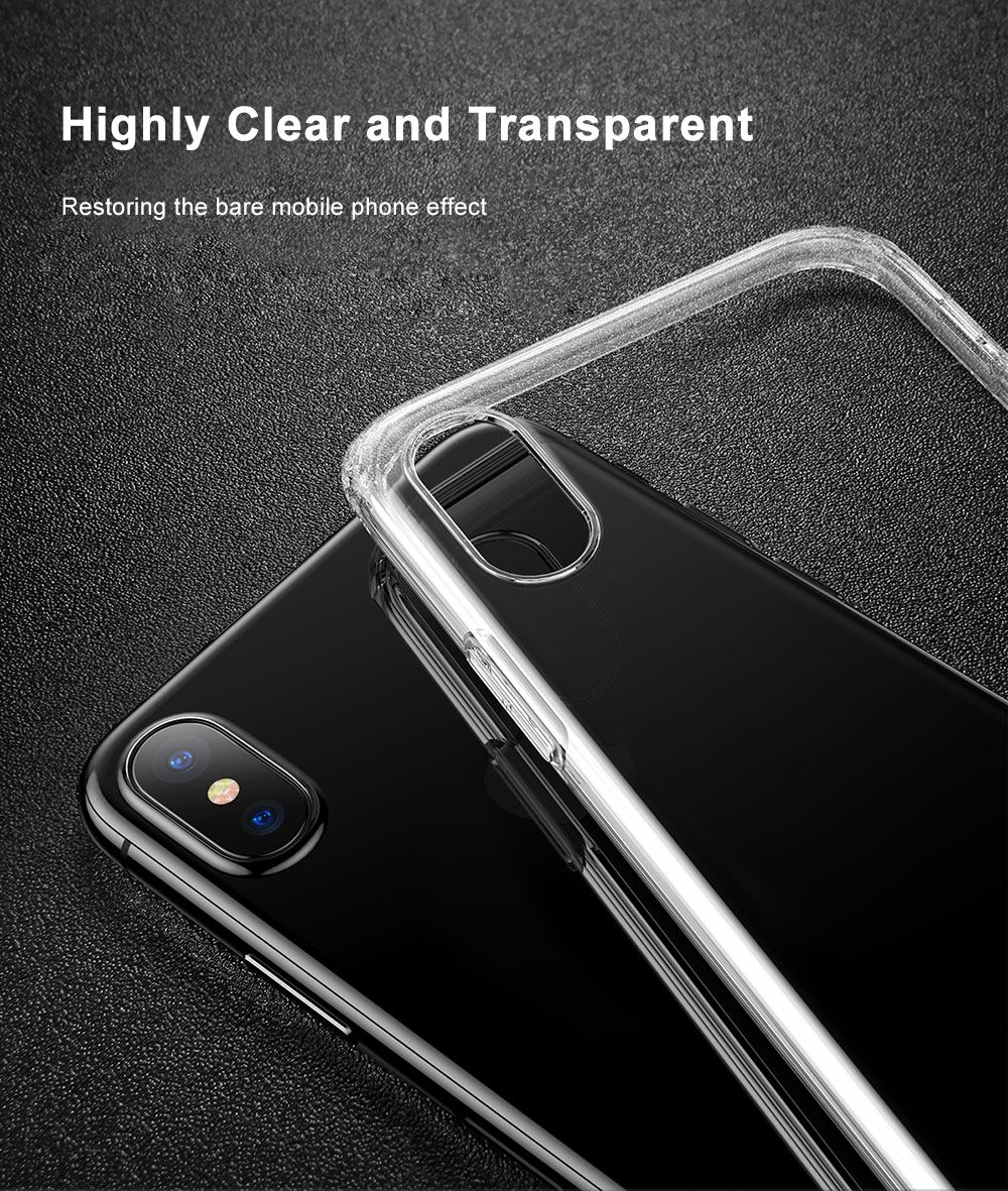 Baseus Simple Series (Anti-fall) Clear TPU Case Back Cover for iPhone 8 Baseus Simple Series (Anti-fall) Clear TPU Case Back Cover for iPhone 8