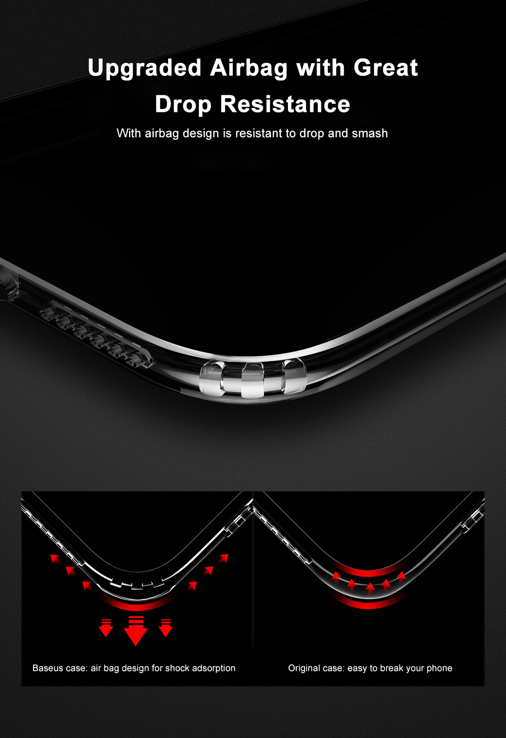 Baseus Simple Series (Anti-fall) Clear TPU Case Back Cover for iPhone 8 Baseus Simple Series (Anti-fall) Clear TPU Case Back Cover for iPhone 8