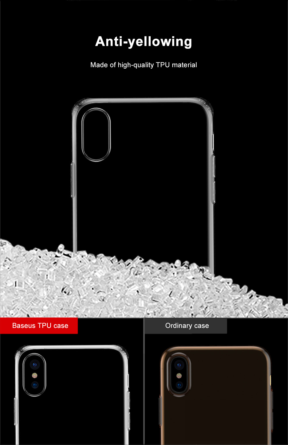 Baseus Simple Series (Anti-fall) Clear TPU Case Back Cover for iPhone 8 Baseus Simple Series (Anti-fall) Clear TPU Case Back Cover for iPhone 8