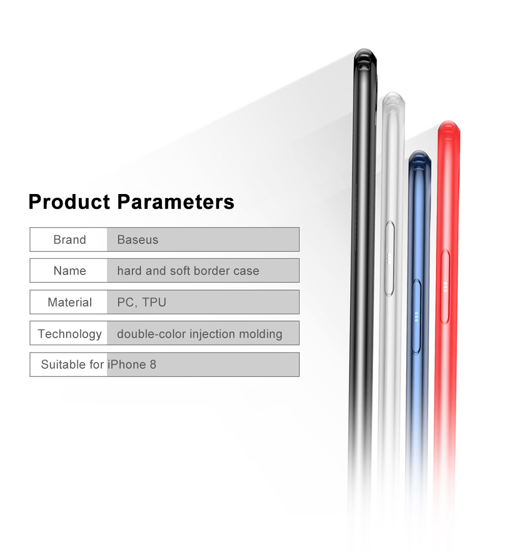 Baseus Hand and Soft Border Case Hollow Bottom Protective Frame for iPhone 8 Baseus Hand and Soft Border Case Hollow Bottom Protective Frame for iPhone 8