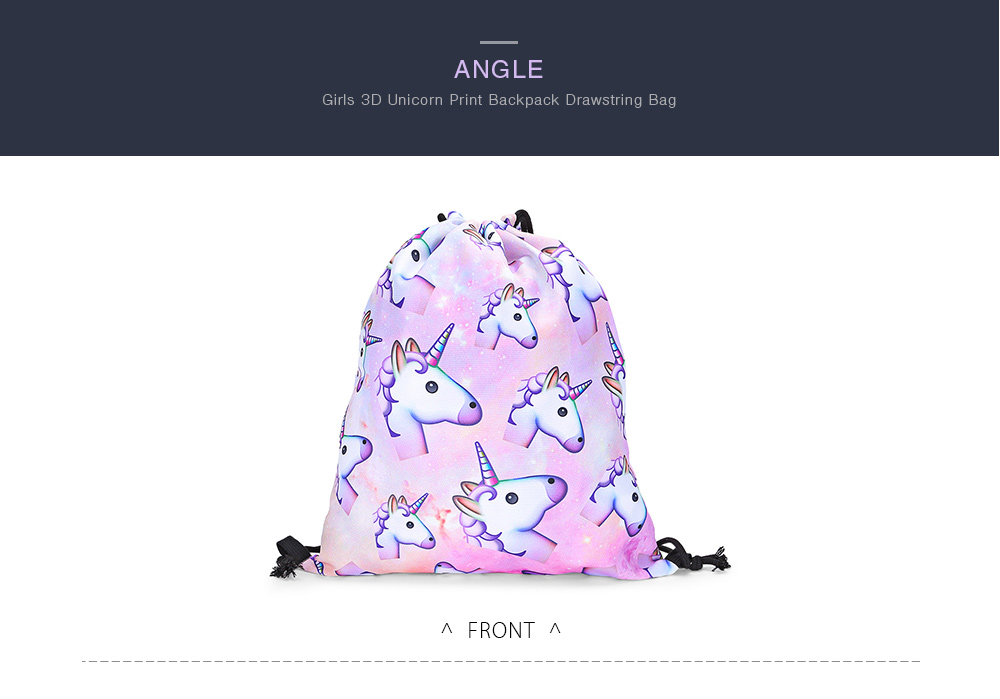 Guapabien Traveling Girls 3D Unicorn Print Drawstring Backpack Cinch Bag Sackpack Guapabien Traveling Girls 3D Unicorn Print Drawstring Backpack Cinch Bag Sackpack