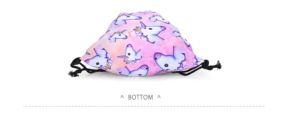Guapabien Traveling Girls 3D Unicorn Print Drawstring Backpack Cinch Bag Sackpack Guapabien Traveling Girls 3D Unicorn Print Drawstring Backpack Cinch Bag Sackpack