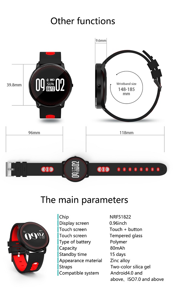 Cf007 Waterproof Smart Fitness Bracelet Tracker Heart Rate Blood Pressure Monitor Passometer Smart Band Watch Wristband Cf007 Waterproof Smart Fitness Bracelet Tracker Heart Rate Blood Pressure Monitor Passometer Smart Band Watch Wristband